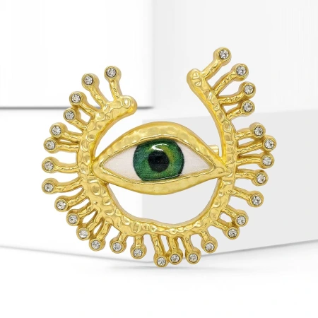 Personalized design sense, gold devil eye brooch, suit coat, versatile clothing accessories, corsage Personalized design sense, gold devil eye brooch, suit coat, versatile clothing accessories, corsage